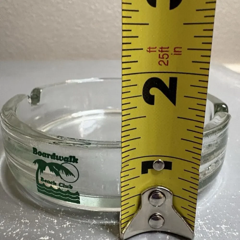 Vintage Boardwalk Beach Club Glass Ashtray Walt Disney World Resort Souvenir